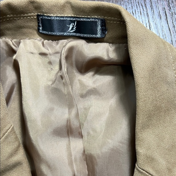 Men's Tan Blazer with Plaid Accents - Picture 2 of 6